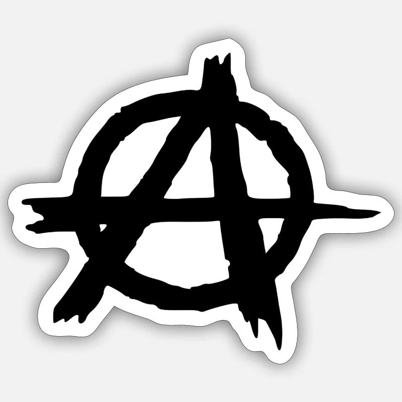 Anarchy - Sticker Größe S (10 x 10 cm) - Mattweiß