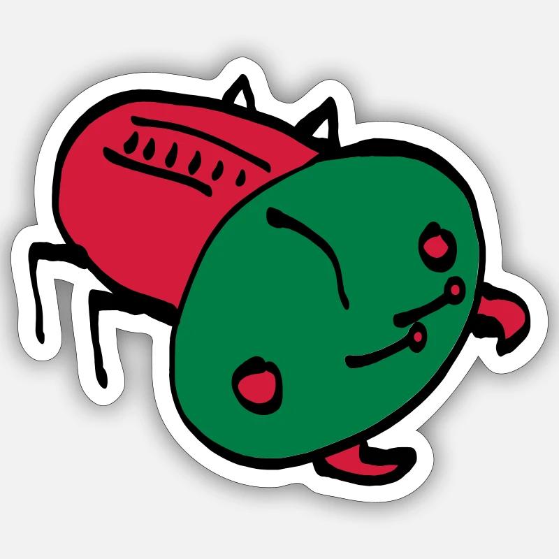 bug color VECTOR insect crawling animal Sticker size S (10 x 10 cm)