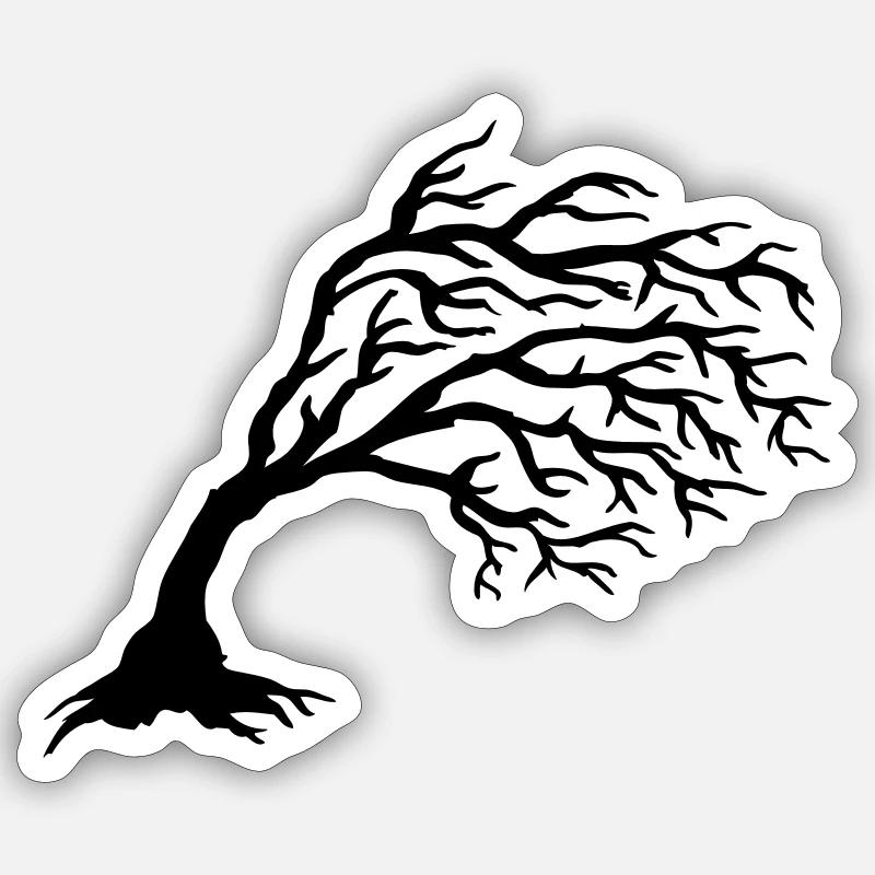 Tree - Sticker size S (10 x 10 cm) - white matte