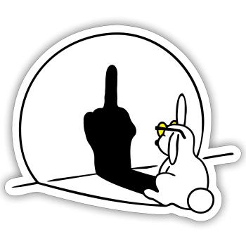 Fuck you very much - 2C white & very bright Shirts - Sticker size S (10 x 10 cm) - white matte - Front