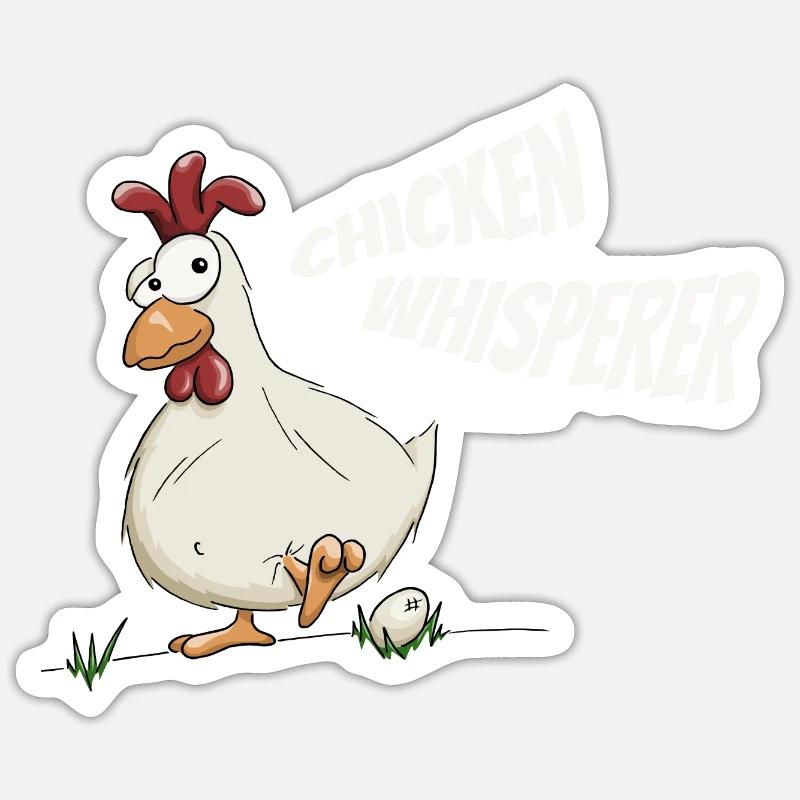 Chicken Whisperer Chicken Whisperer Farmer Gift - Sticker size S (10 x 10 cm) - white matte