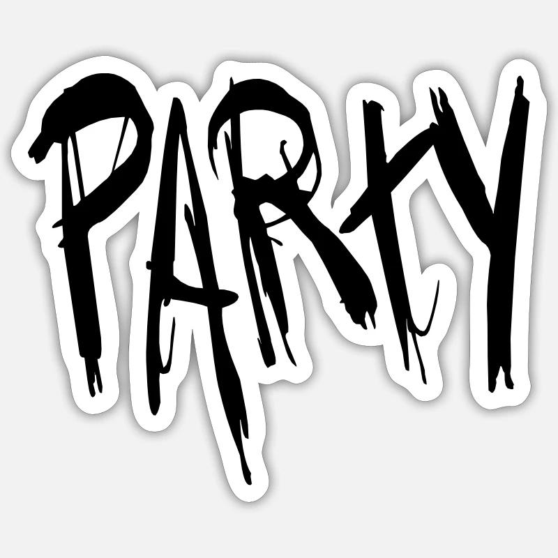partie - Sticker taille S (10 x 10 cm) - blanc mat