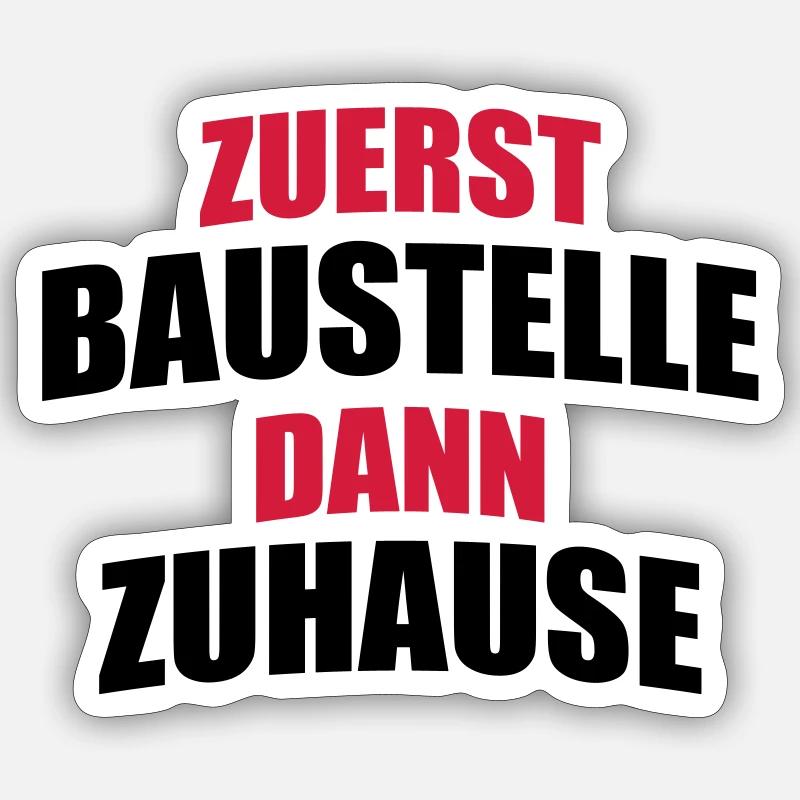 Construire une maison Sticker taille S (10 x 10 cm)