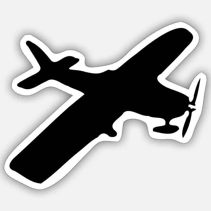 jet d'air - Sticker taille S (10 x 10 cm) - blanc mat