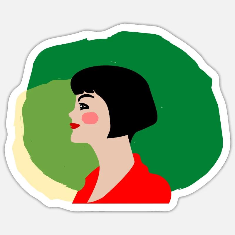 Amelie - Sticker Größe S (10 x 10 cm) - Mattweiß