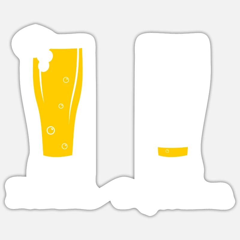 pression - depression - bière Sticker taille S (10 x 10 cm)