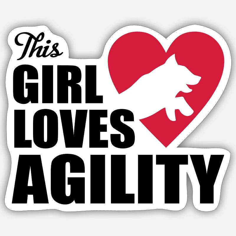 agility - Sticker taille S (10 x 10 cm) - blanc mat