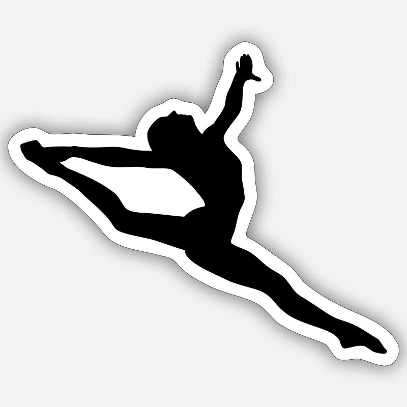 Rhythmic gymnastics - Sticker size S (10 x 10 cm) - white matte