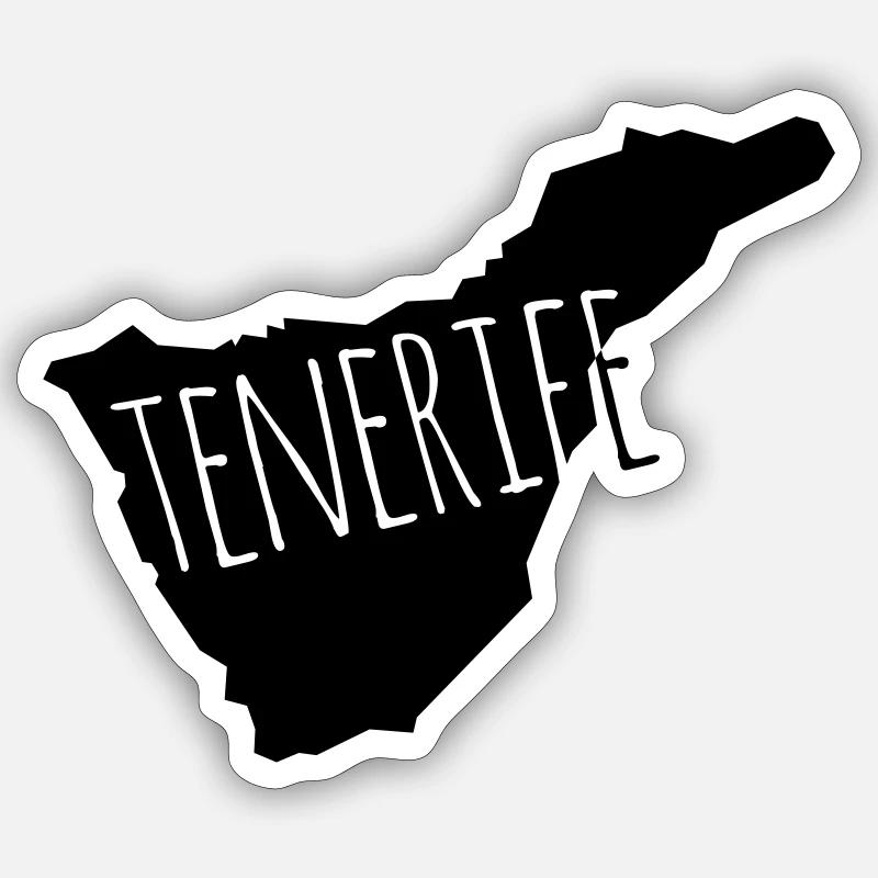 Tenerife - Sticker Größe S (10 x 10 cm) - Mattweiß