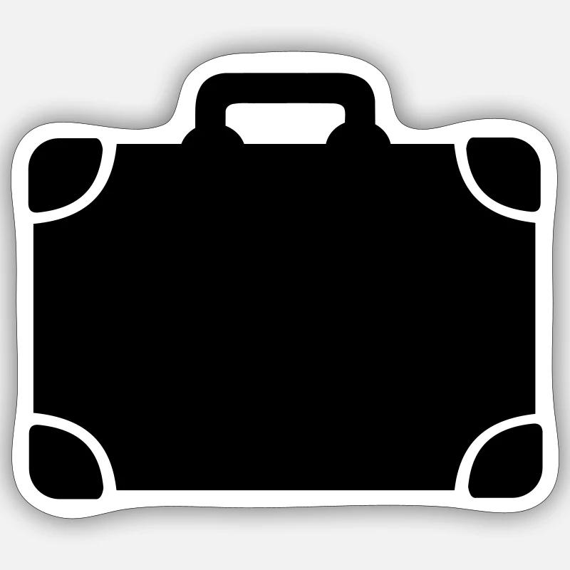 Suitcase - Sticker size S (10 x 10 cm) - white matte