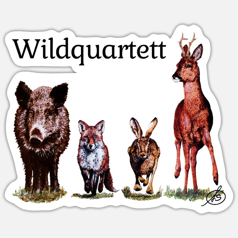 Wild Quartet Sticker size S (10 x 10 cm)