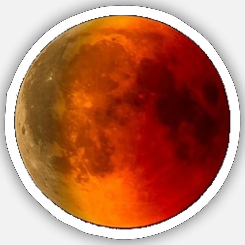 Blutmond - Sticker size S (10 x 10 cm) - white matte