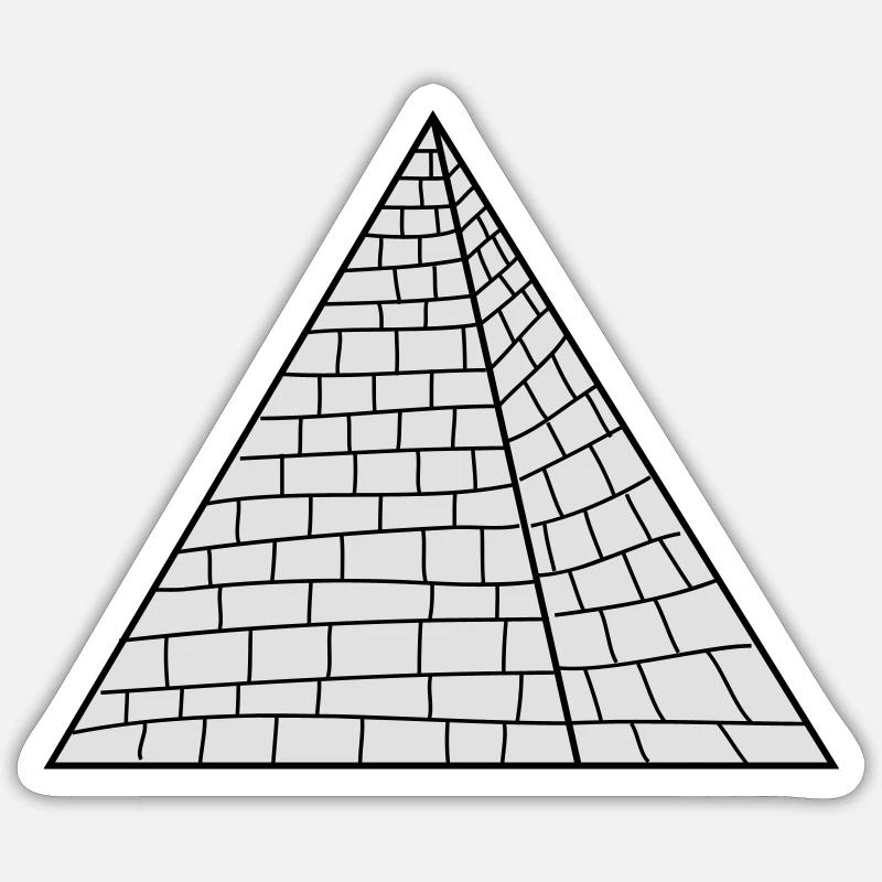 Pyramide - Sticker taille S (10 x 10 cm) - blanc mat