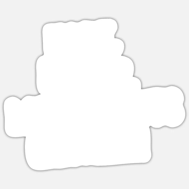 Dur, plus dur, paysagiste - Sticker taille S (10 x 10 cm) - blanc mat