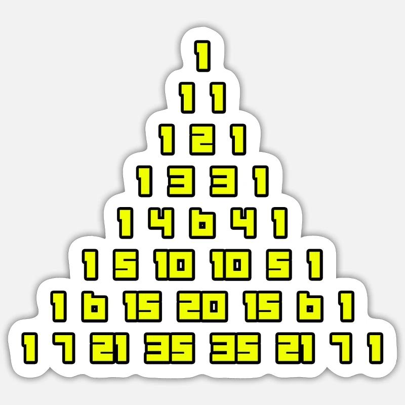 Le triangle de Pascal Sticker taille S (10 x 10 cm)