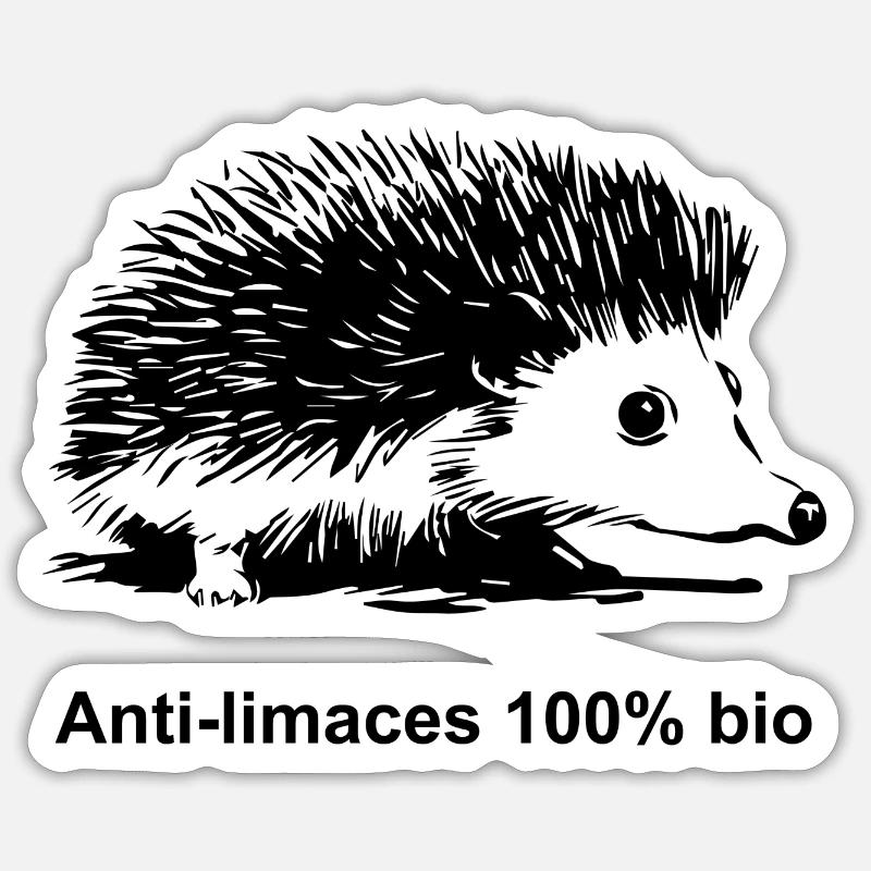 hedgehog - Sticker size S (10 x 10 cm) - white matte