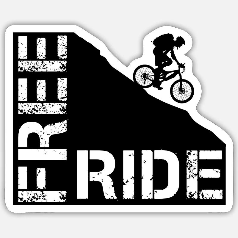 Freeride - Sticker taille S (10 x 10 cm) - blanc mat