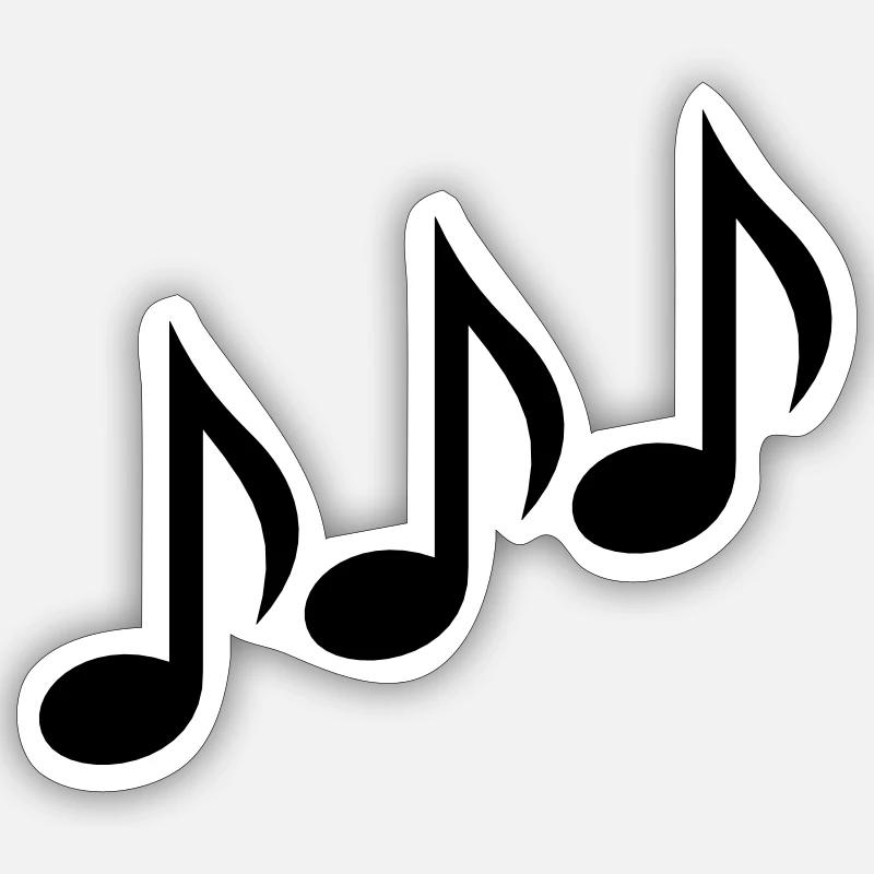 Noten - Sticker Größe S (10 x 10 cm) - Mattweiß