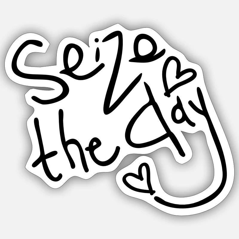 Saisir le jour Sticker taille S (10 x 10 cm)