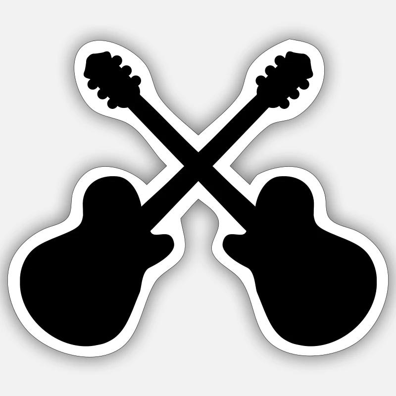 Guitars Sticker size S (10 x 10 cm)
