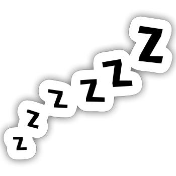 Zzzzzzz - Sticker taille S (10 x 10 cm) - blanc mat - Devant