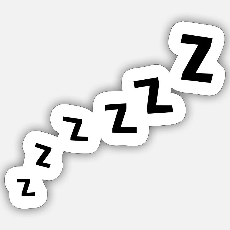 Zzzzzzz - Sticker Größe S (10 x 10 cm) - Mattweiß