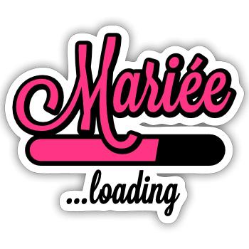 Mariée loading - Sticker Größe S (10 x 10 cm) - Mattweiß - Vorne