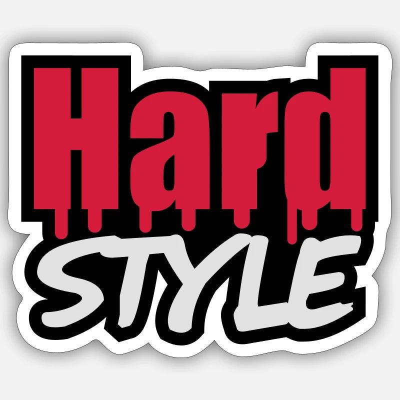 Hard Style Sticker Größe S (10 x 10 cm)