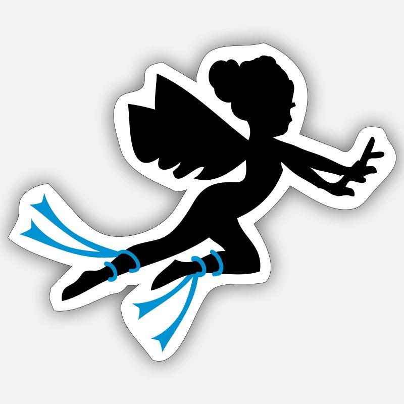 Fée mythes grecs Sticker taille S (10 x 10 cm)