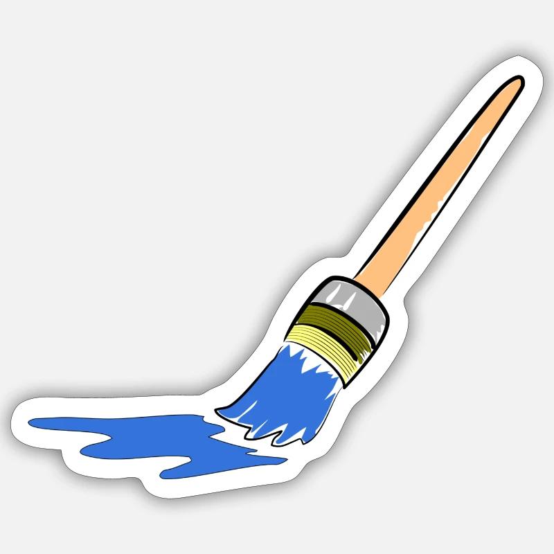 Abstract brush art for creative minds Sticker size S (10 x 10 cm)