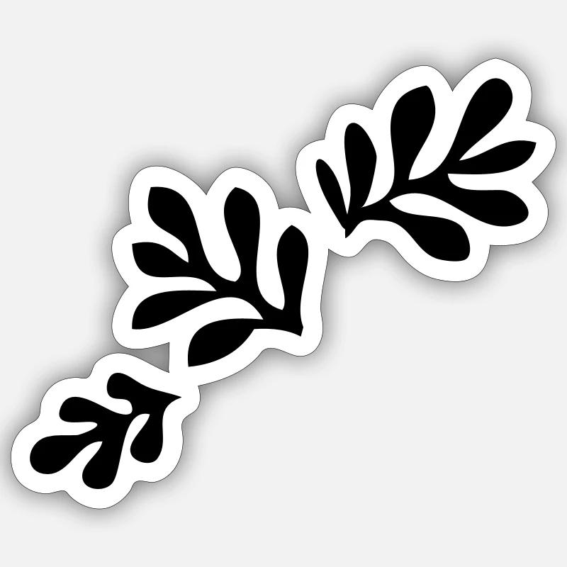 Leaves flora plant pattern Sticker size S (10 x 10 cm)
