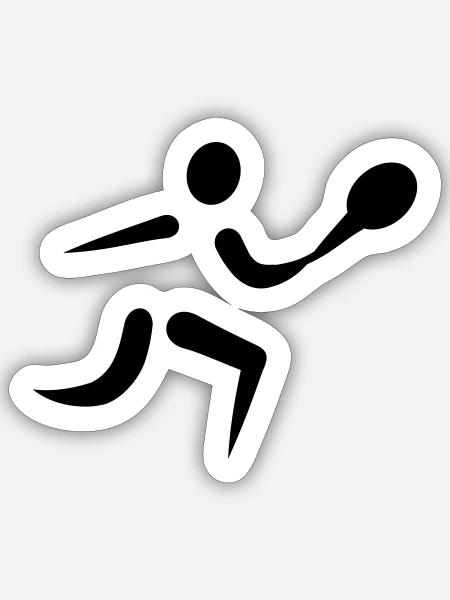 Tennis - Sticker Größe S (10 x 10 cm) - Mattweiß
