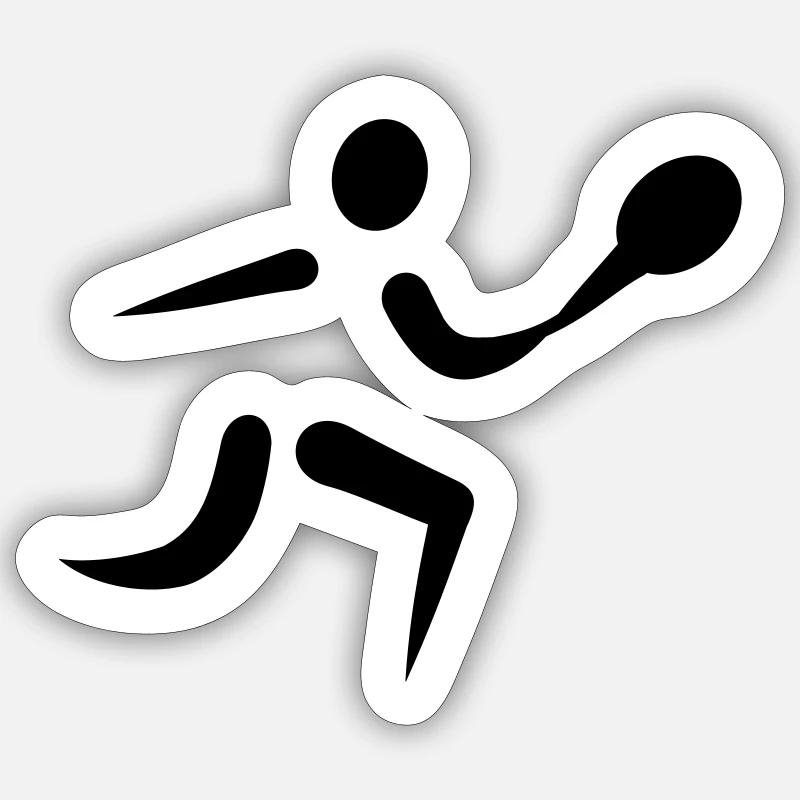 Tennis - Sticker Größe S (10 x 10 cm) - Mattweiß