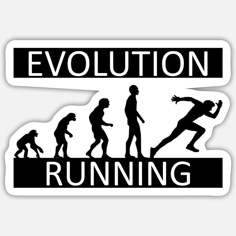 Evolution Running - Course - Jogging - Marathon Sticker taille S (10 x 10 cm)