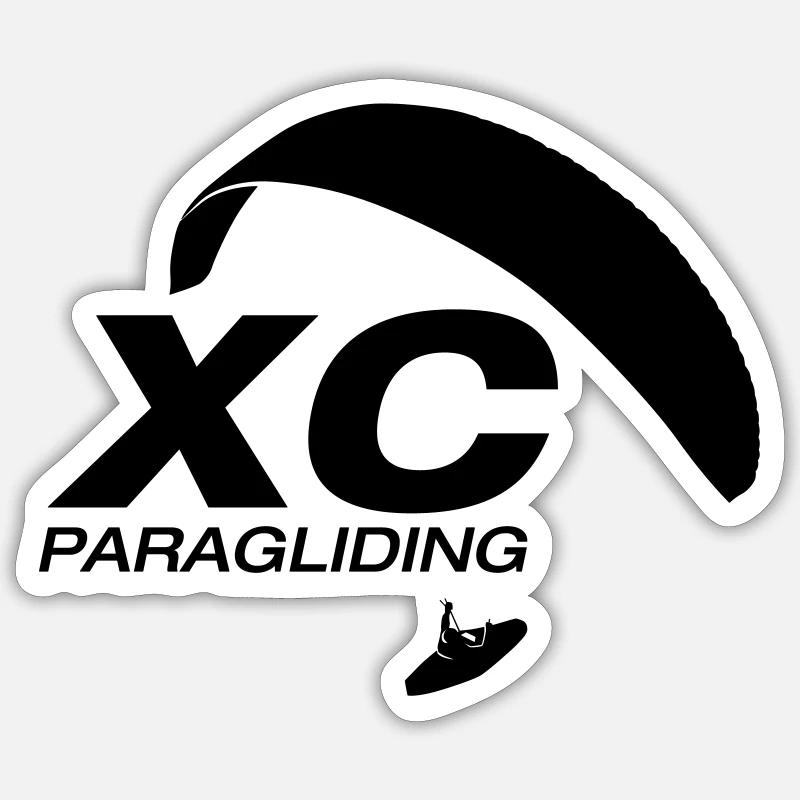 XC Paragliding - Sticker Größe S (10 x 10 cm) - Mattweiß