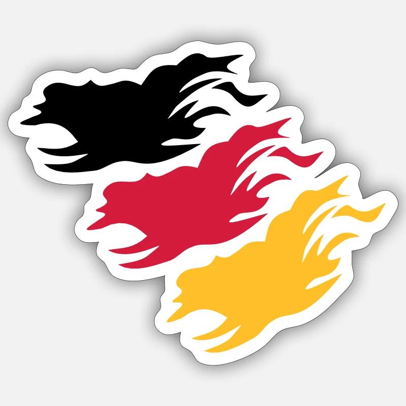 Design Germany - Sticker size S (10 x 10 cm) - white matte