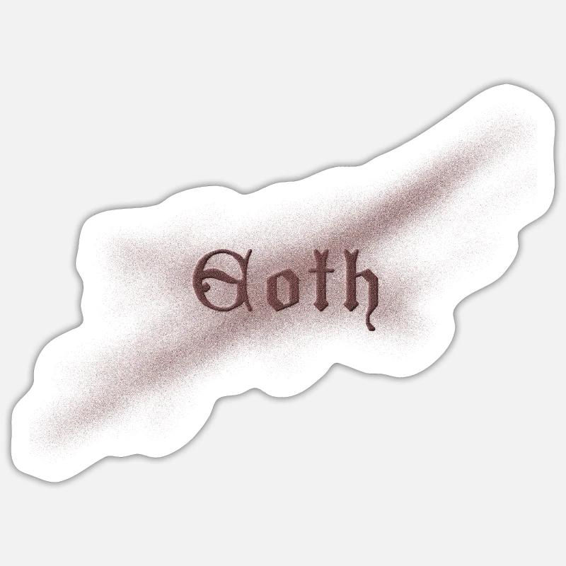 goth - Sticker taille S (10 x 10 cm) - blanc mat