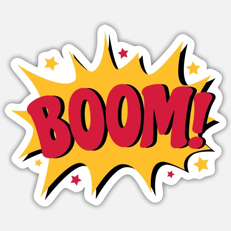 Boom - Sticker size S (10 x 10 cm) - white matte