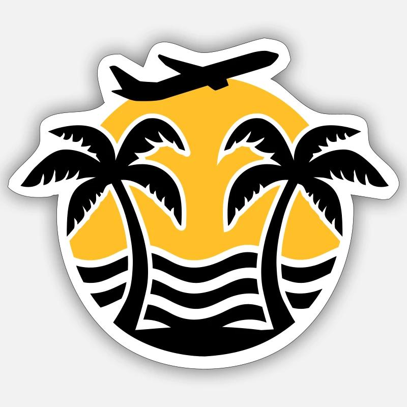 Urlaub - Sticker Größe S (10 x 10 cm) - Mattweiß