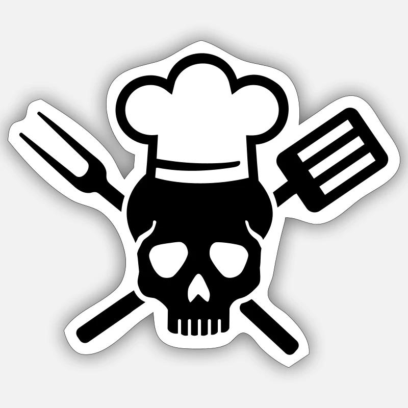 Cuisinier Sticker taille S (10 x 10 cm)