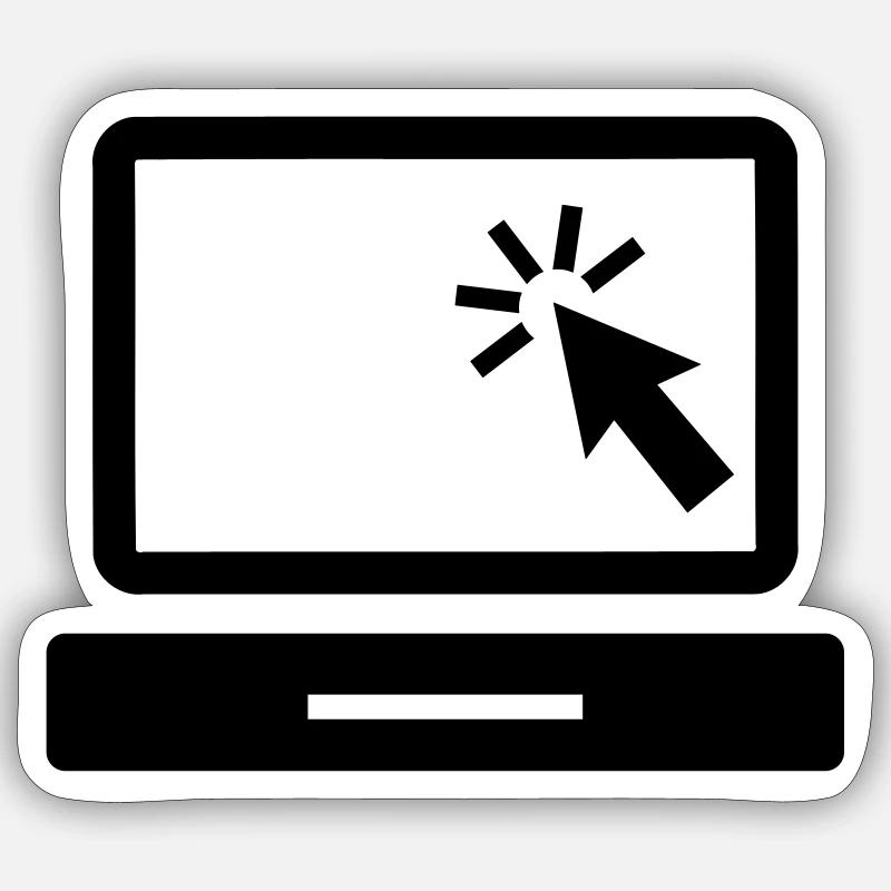 Computer - Sticker Größe S (10 x 10 cm) - Mattweiß