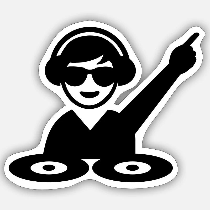 DJ Sticker size S (10 x 10 cm)