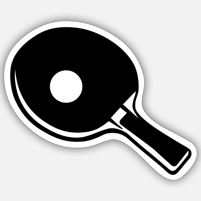 Ping Pong - Sticker taille S (10 x 10 cm) - blanc mat