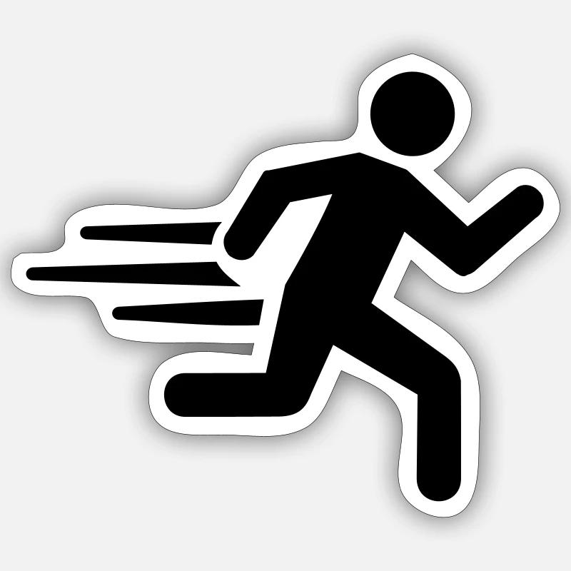 Courir Sticker taille S (10 x 10 cm)