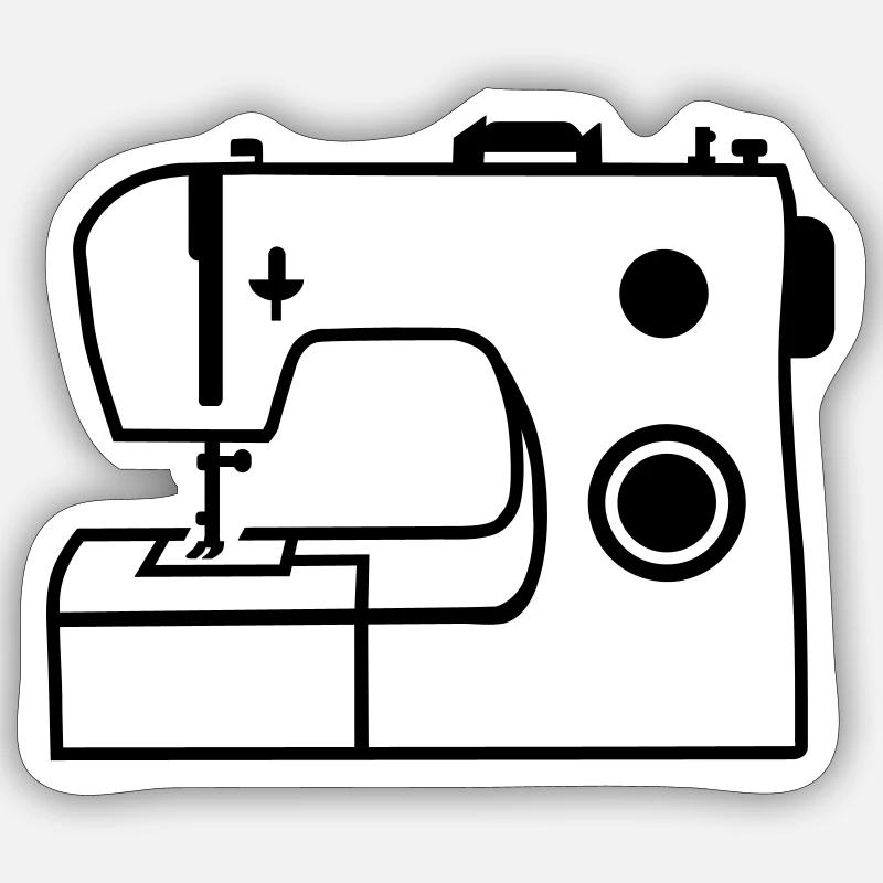 Sewing machine Sticker size S (10 x 10 cm)