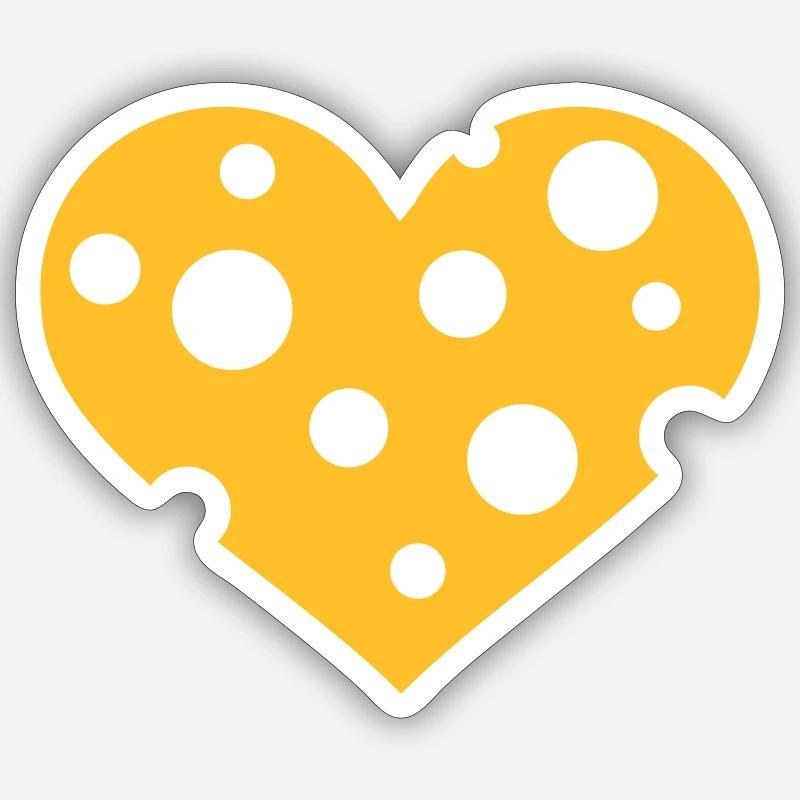 Cheese - Sticker size S (10 x 10 cm) - white matte