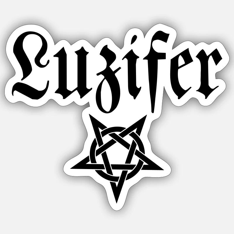 (luzifer2) - Sticker Größe S (10 x 10 cm) - Mattweiß