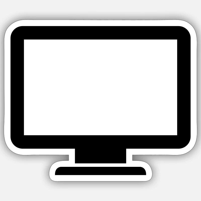Computer - Sticker size S (10 x 10 cm) - white matte