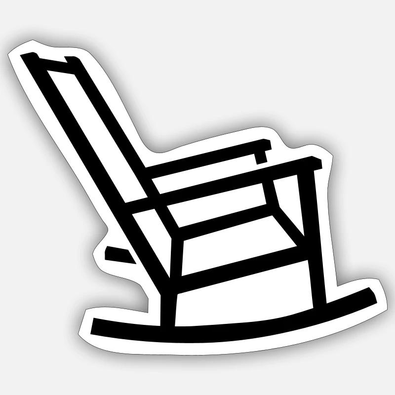 Fauteuil à bascule Sticker taille S (10 x 10 cm)