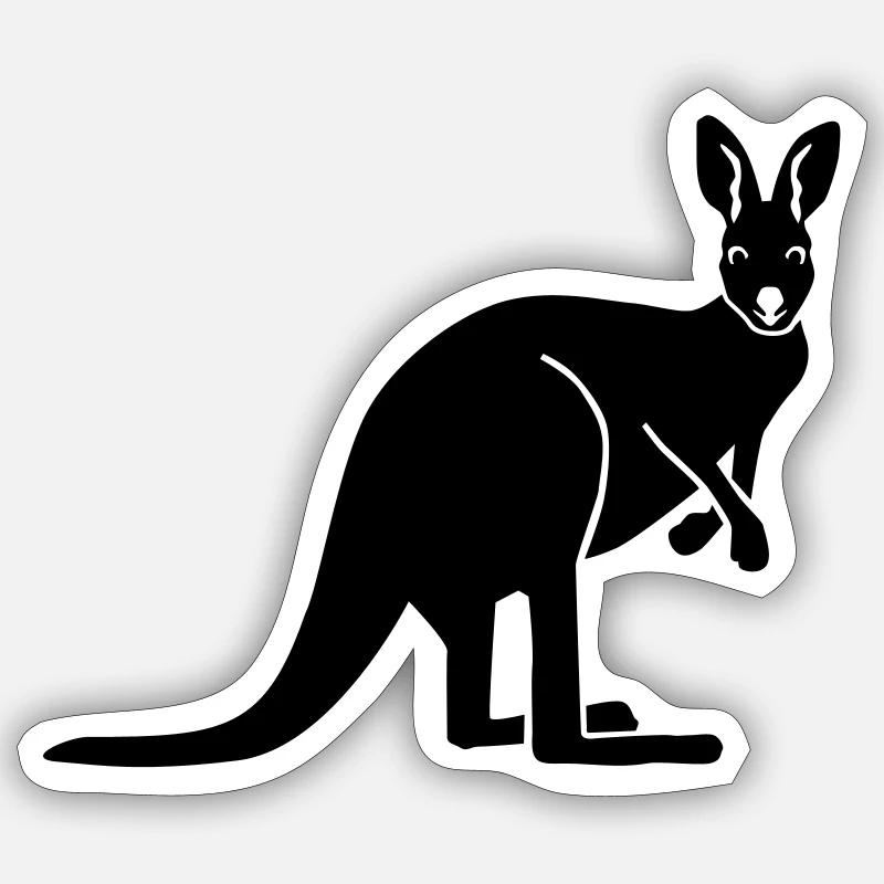 Känguru Sticker Größe S (10 x 10 cm)
